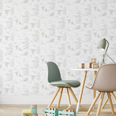 Winnie The Pooh P&S Wallpaper in a room setting