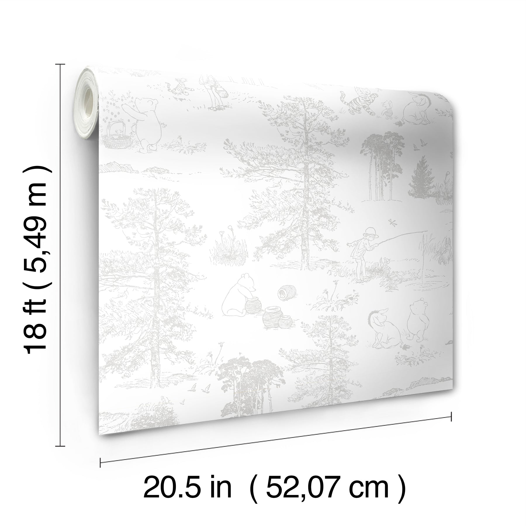 Winnie The Pooh P&S Wallpaper - dimensions