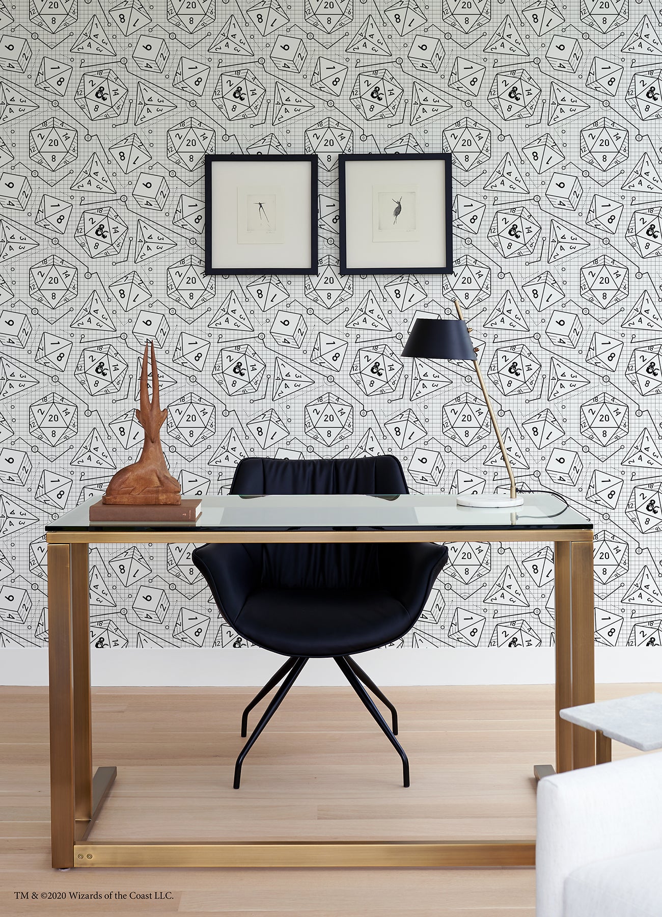 Dragons Peel and Stick Wallpaper in a room setting