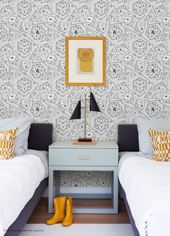 Dragons Peel and Stick Wallpaper in a room setting