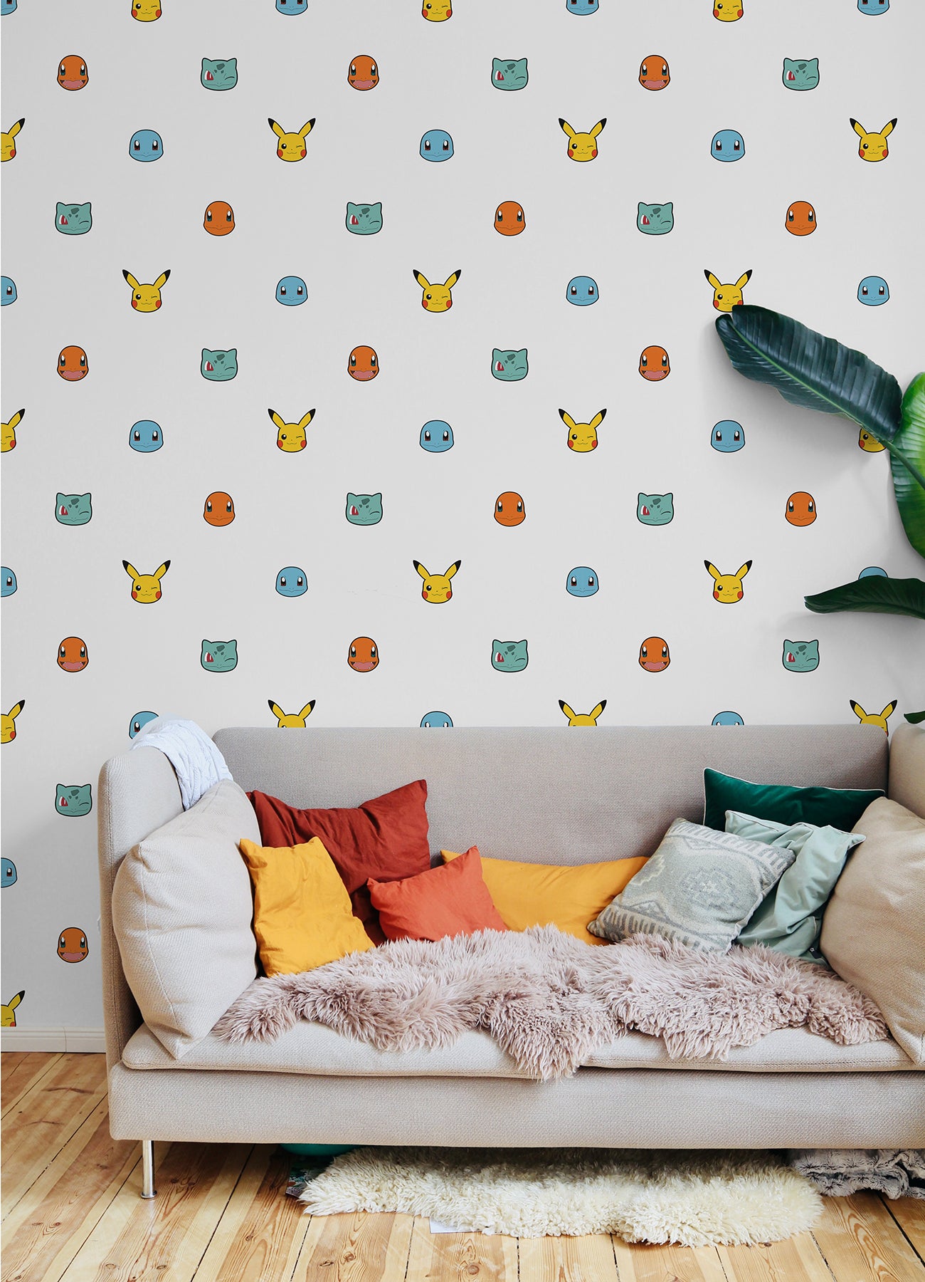 Pokémon Character Faces Peel and Stick Wallpaper