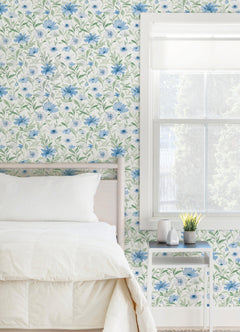 Clara Jean Peel and Stick Wallpaper in a room setting