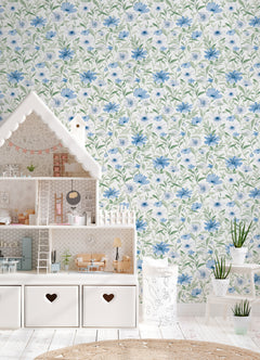 Clara Jean Peel and Stick Wallpaper in a room setting