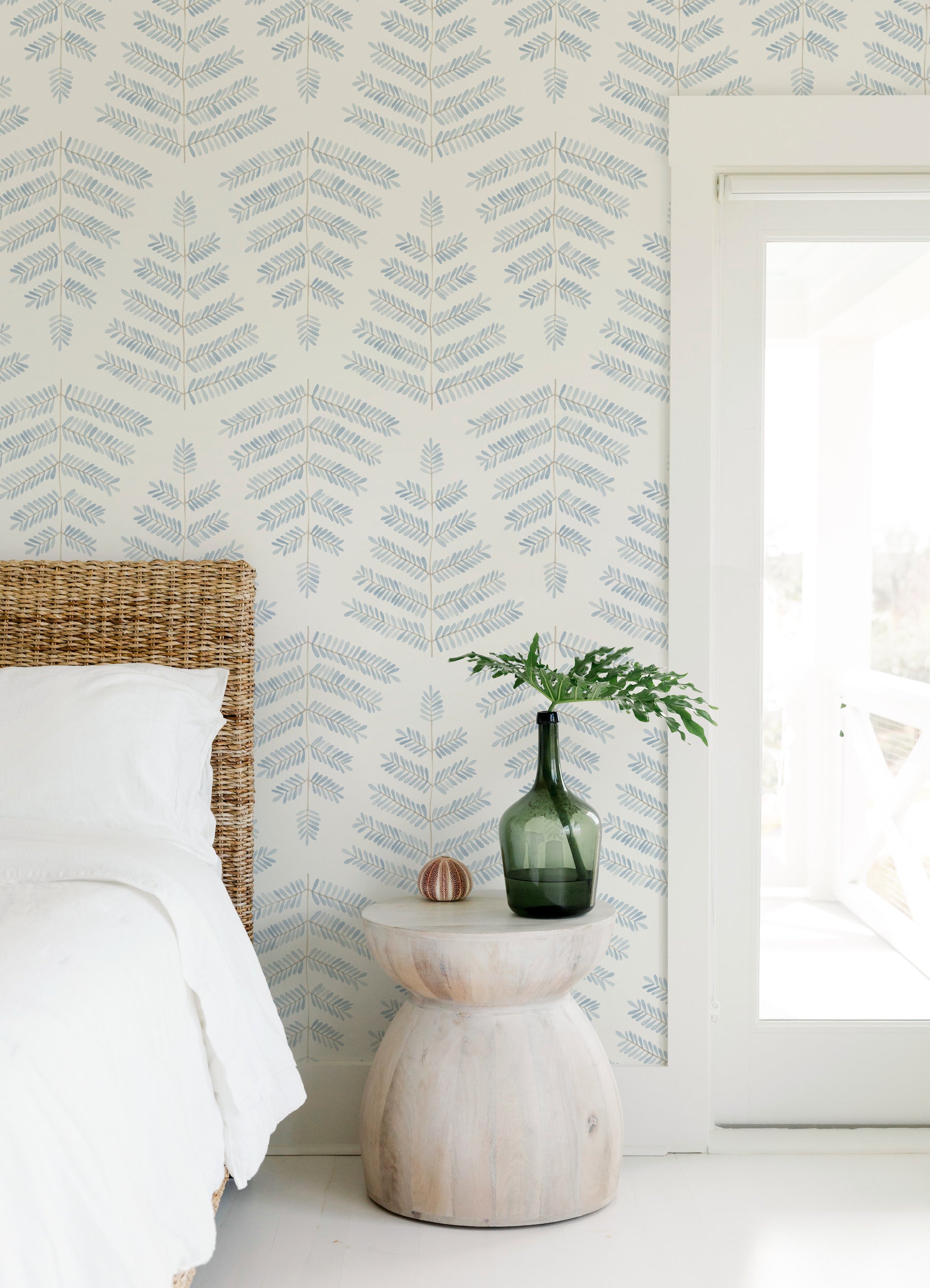 Cat Coquillette Leaflets Peel and Stick Wallpaper in a room setting