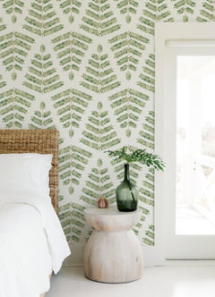 Cat Coquillette Leaflets Peel and Stick Wallpaper in a room setting