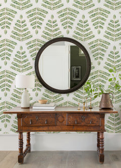 Cat Coquillette Leaflets Peel and Stick Wallpaper in a room setting