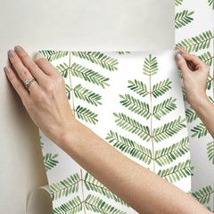 Cat Coquillette Leaflets Peel and Stick Wallpaper - how to stick