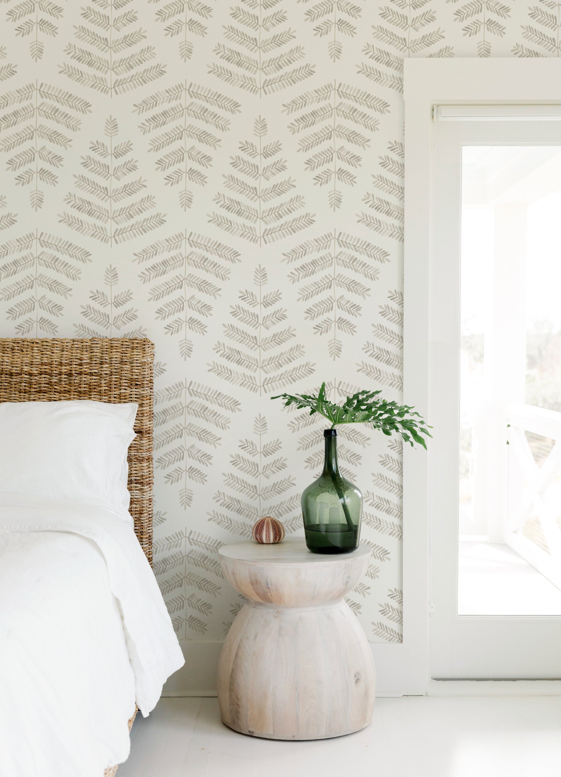 Cat Coquillette Leaflets Peel and Stick Wallpaper in a room setting