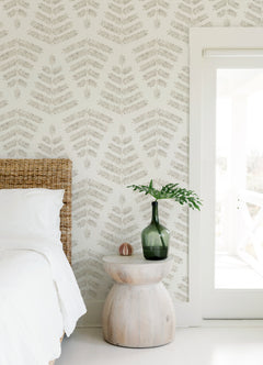Cat Coquillette Leaflets Peel and Stick Wallpaper in a room setting
