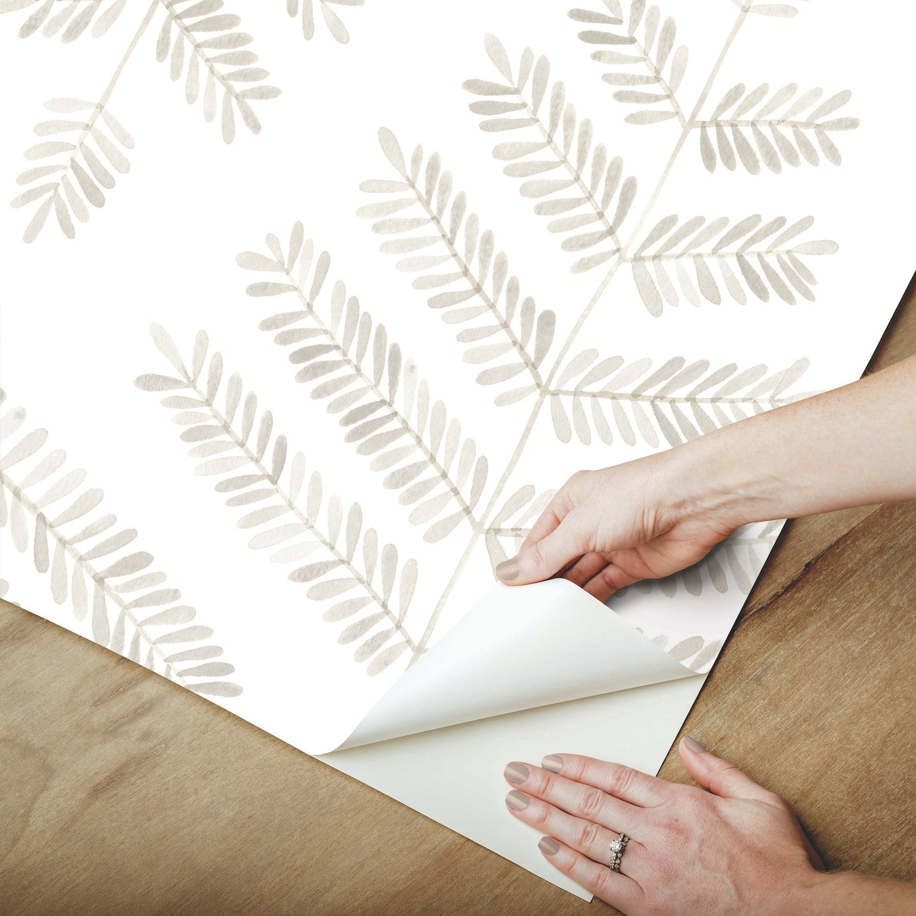 Cat Coquillette Leaflets Peel and Stick Wallpaper - how to peel
