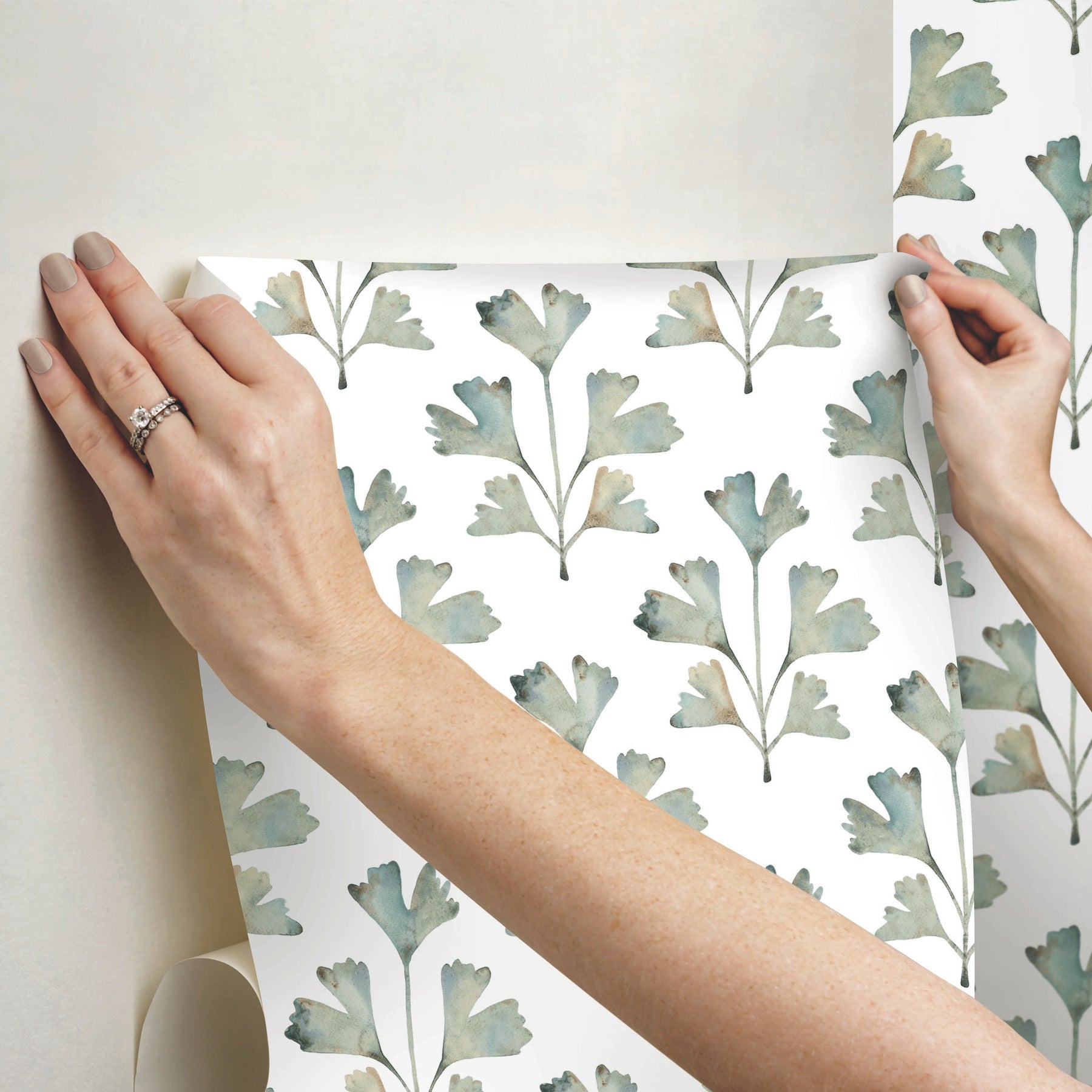 Cat Coquillette Gingko Peel and Stick Wallpaper - how to stick