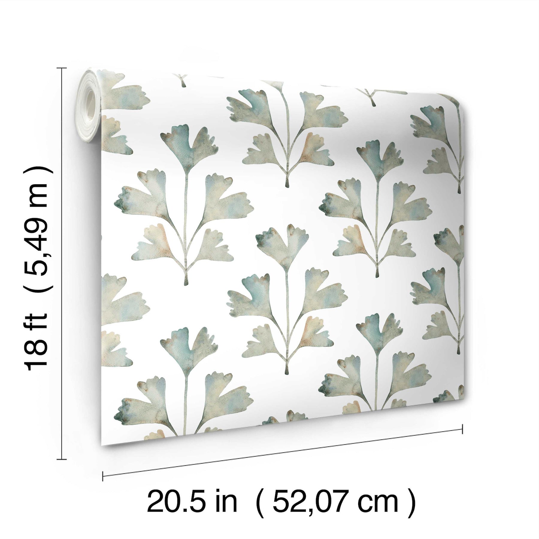 Cat Coquillette Gingko Peel and Stick Wallpaper - dimensions