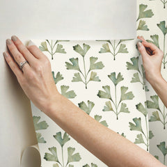Cat Coquillette Gingko Peel and Stick Wallpaper - how to stick