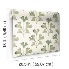 Cat Coquillette Gingko Peel and Stick Wallpaper - dimensions