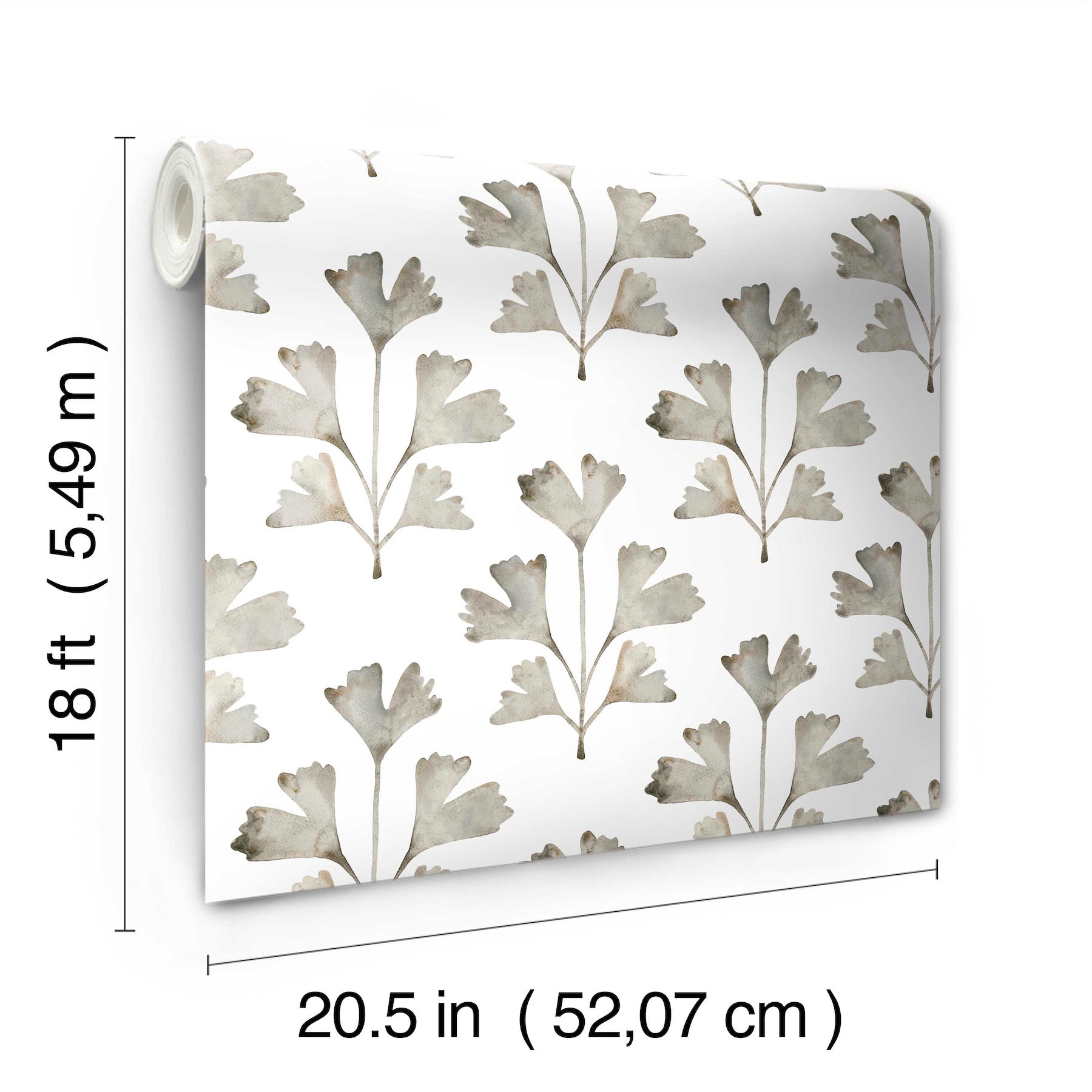Cat Coquillette Gingko Peel and Stick Wallpaper - dimensions