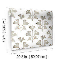 Cat Coquillette Gingko Peel and Stick Wallpaper - dimensions