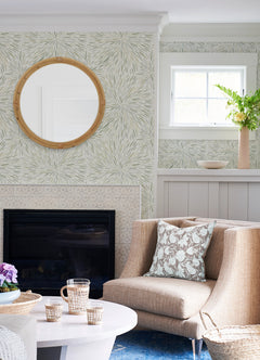 Cat Coquillette Burst Peel and Stick Wallpaper in a room setting