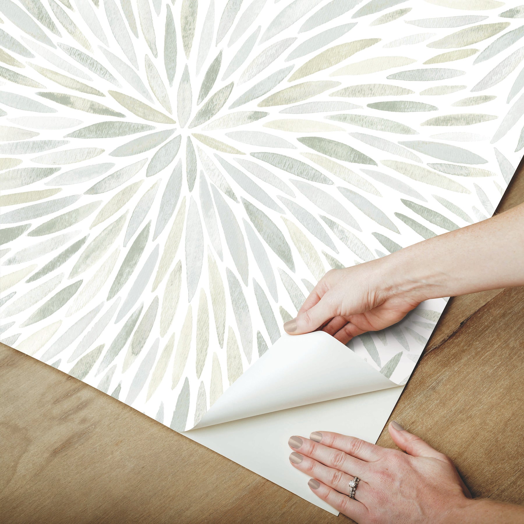 Cat Coquillette Burst Peel and Stick Wallpaper - how to peel