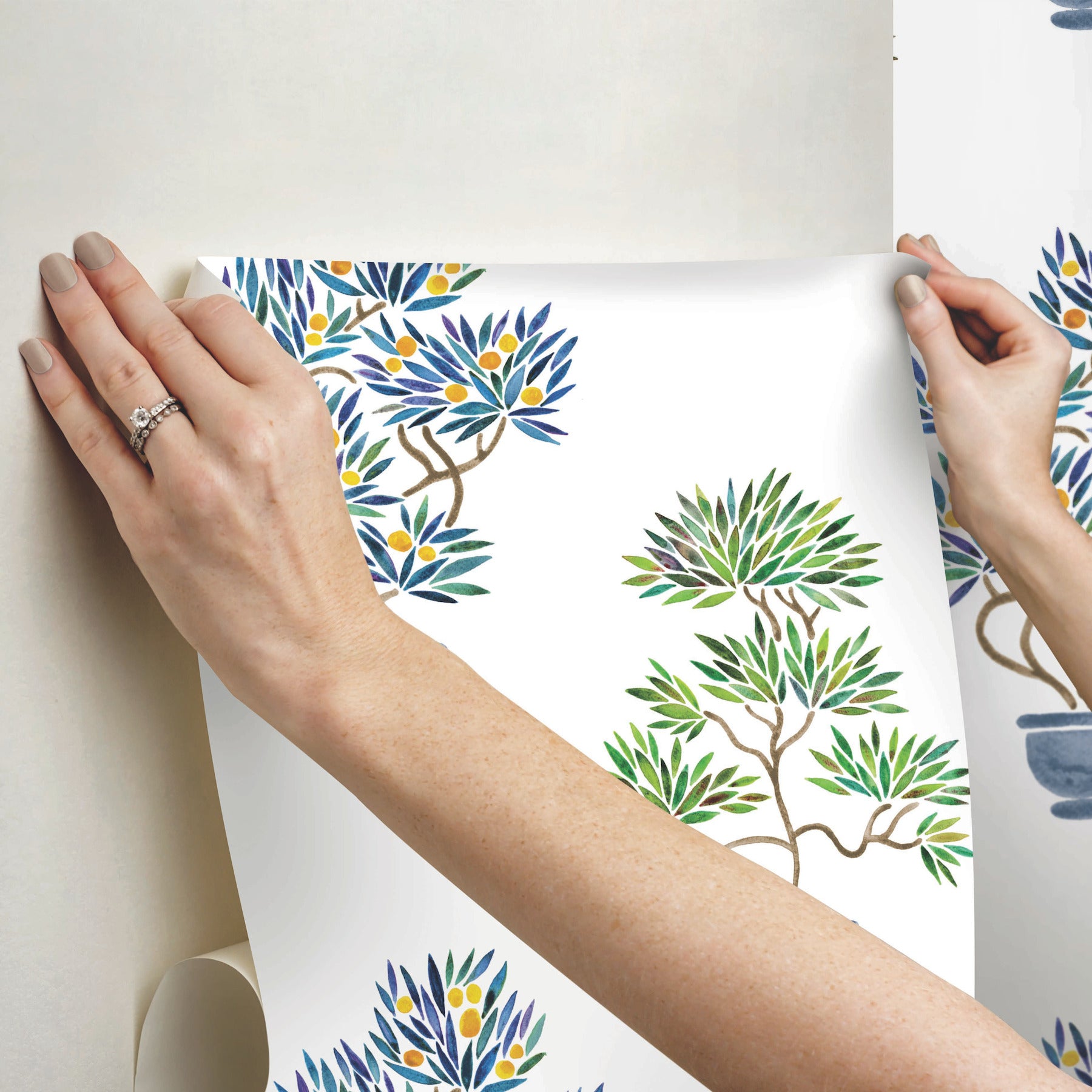 Cat Coquillette Bonsai Peel and Stick Wallpaper - how to stick