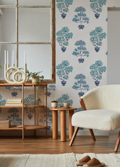 Cat Coquillette Bonsai P&S Wallpaper in a room setting