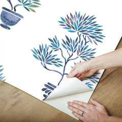 Cat Coquillette Bonsai P&S Wallpaper peel step