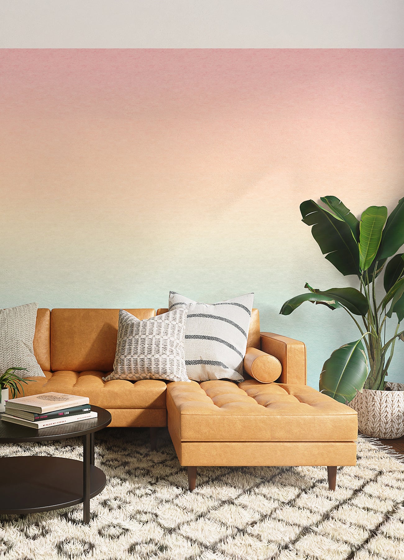 Aura Ombre P&S Wall Murals in a room setting
