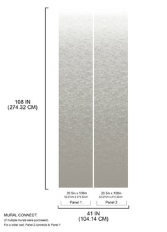 Aura Ombre P&S Wall Murals - dimensions