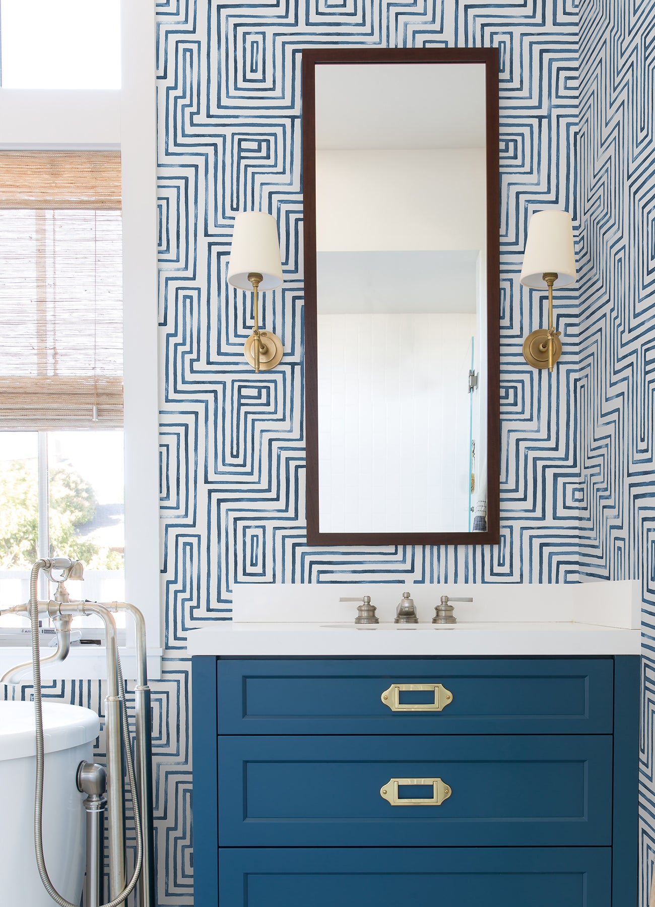 Warren Peel and Stick Wallpaper in a room setting