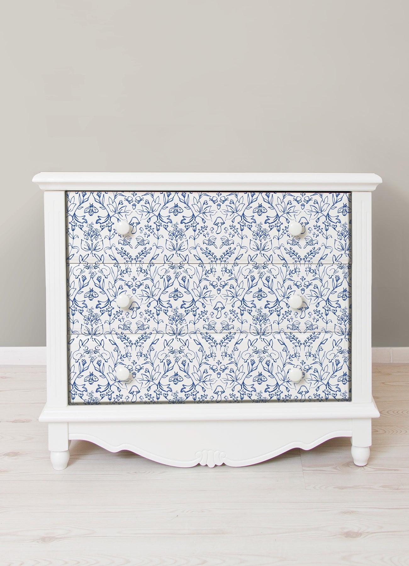 Meadow Blue Peel & Stick Wallpaper in a room setting
