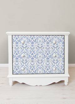 Meadow Blue Peel & Stick Wallpaper in a room setting