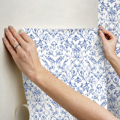Meadow Blue Peel & Stick Wallpaper - peel and stick