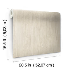 Cherry Wood Peel & Stick Wallpaper - dimensions
