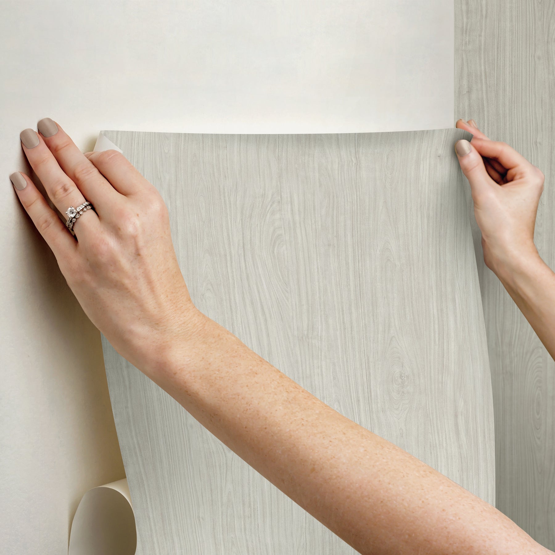 Cherry Wood Peel & Stick Wallpaper - how to stick