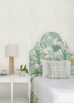 Cherry Wood Peel & Stick Wallpaper in a room setting