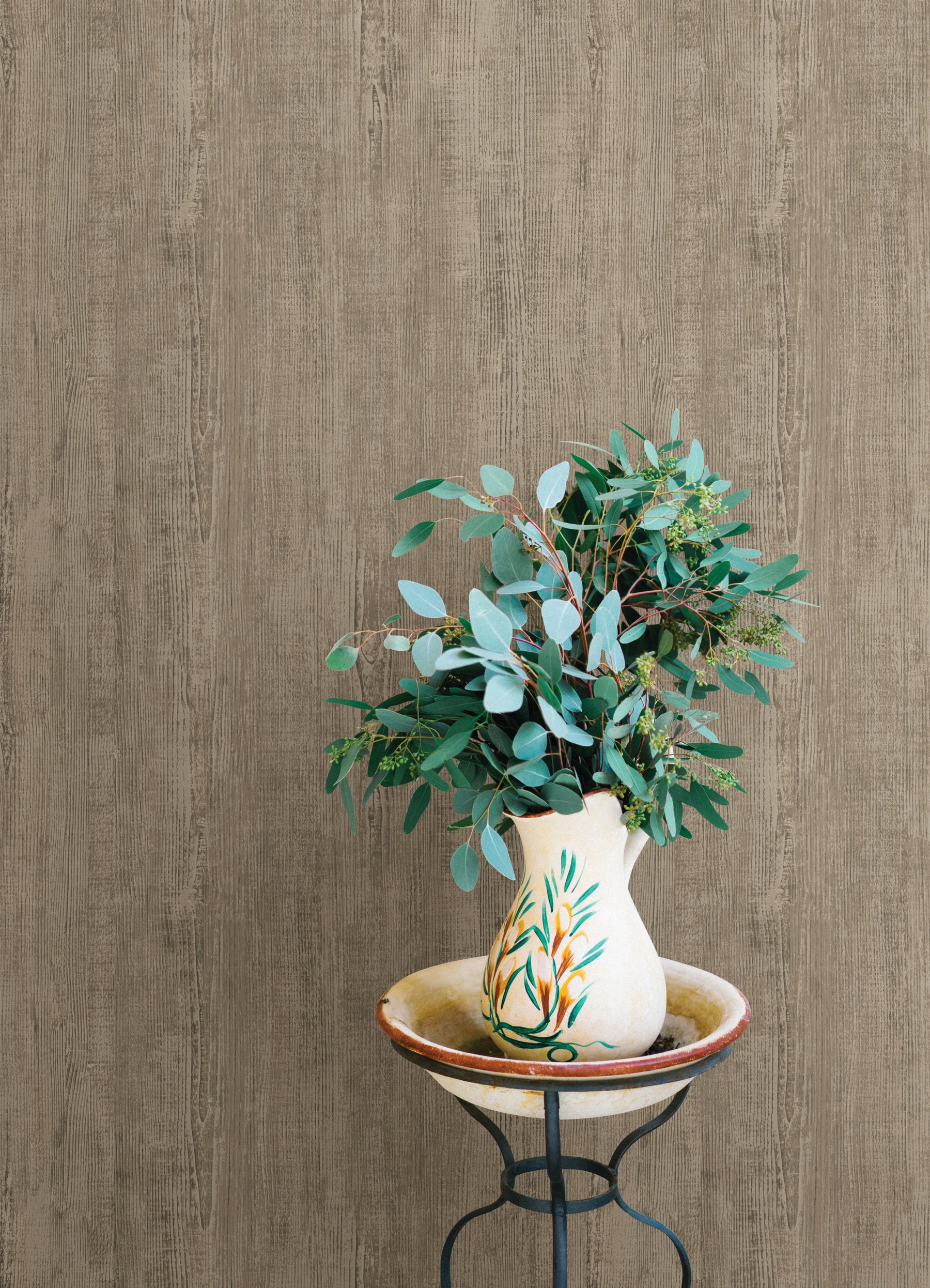 Dimensional Natural Wood Peel & Stick Wallpaper in a room setting