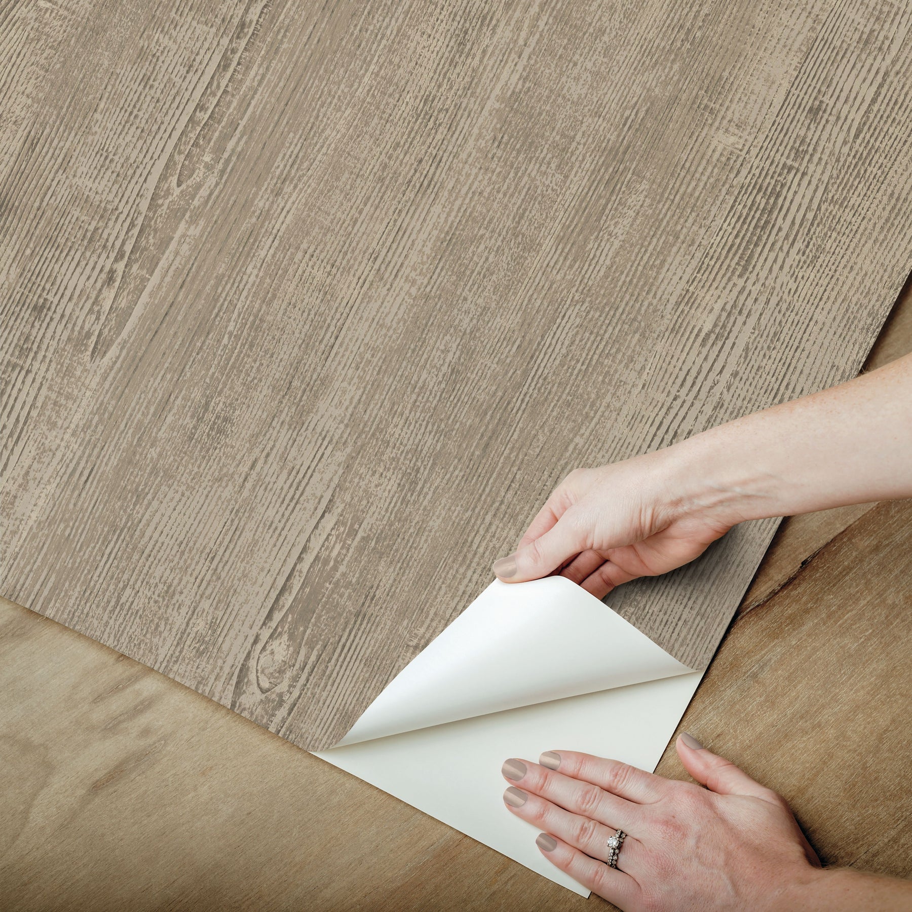 Dimensional Natural Wood Peel & Stick Wallpaper - how to peel