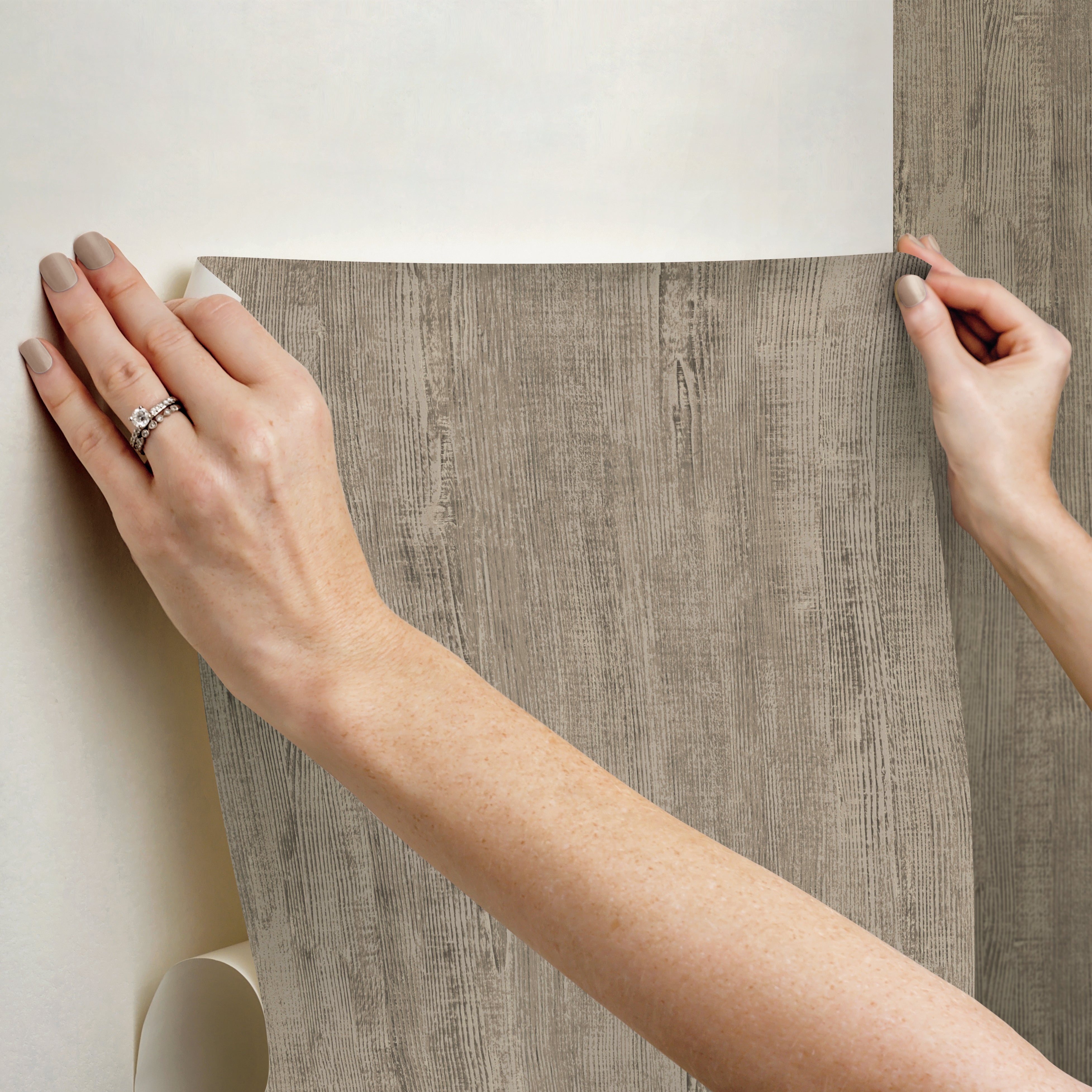 Dimensional Natural Wood Peel & Stick Wallpaper - how to stick