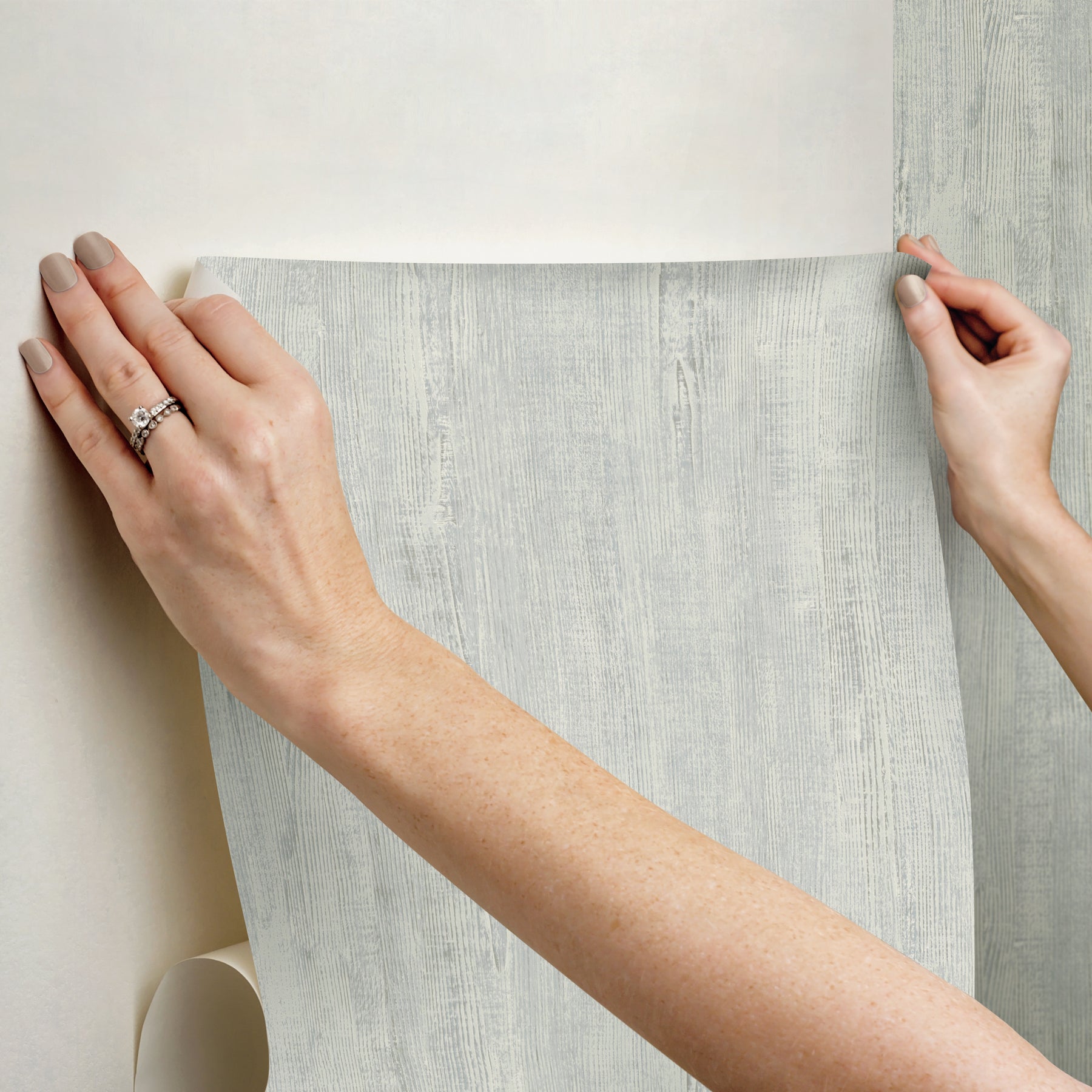 Dimensional Natural Wood Peel & Stick Wallpaper - how to stick