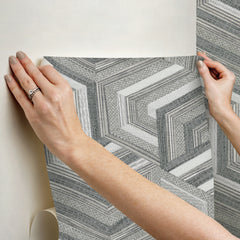 Geo Puzzle Peel and Stick Wallpaper - how to stick