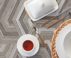Geo Puzzle Peel and Stick Wallpaper in a room setting