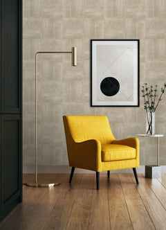 Dimensional Square Plaster Peel and Stick Wallpaper in a room setting