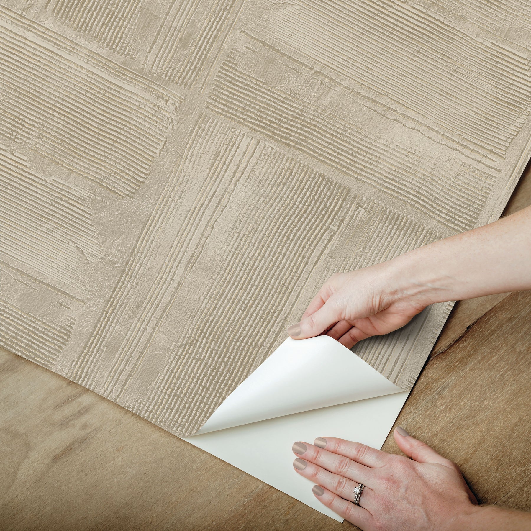 Dimensional Square Plaster Peel and Stick Wallpaper - how to peel