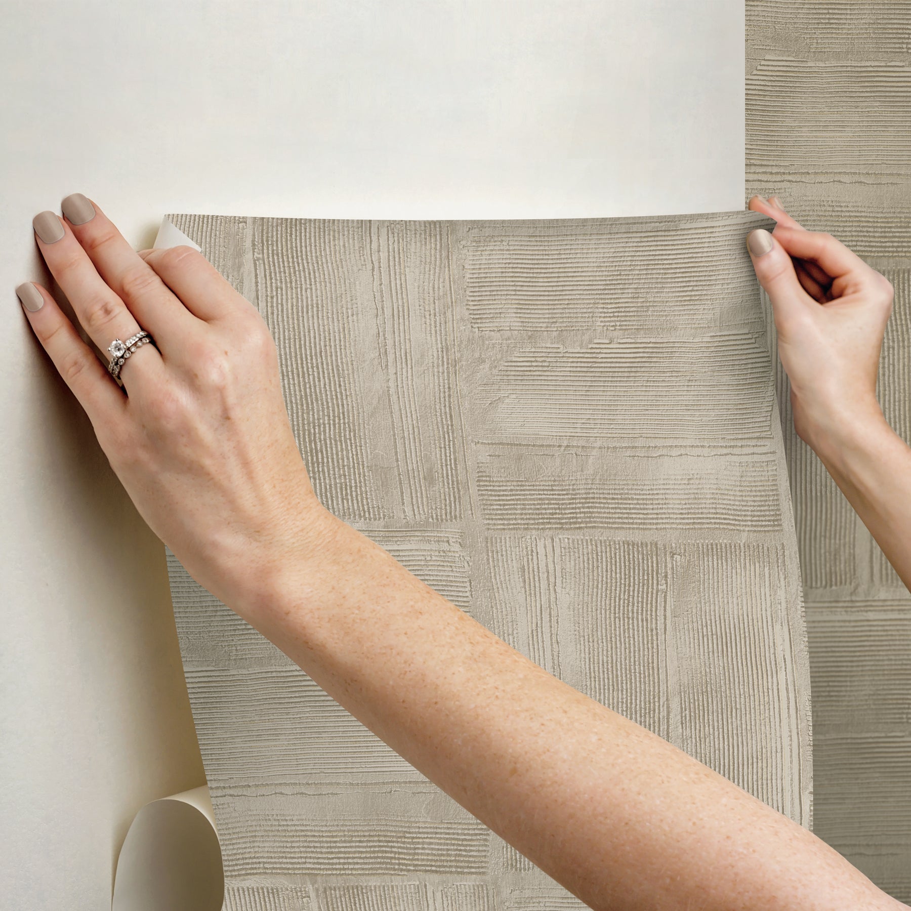 Dimensional Square Plaster Peel and Stick Wallpaper - how to stick