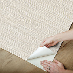 Dimensional Grasscloth Peel and Stick Wallpaper - how to peel