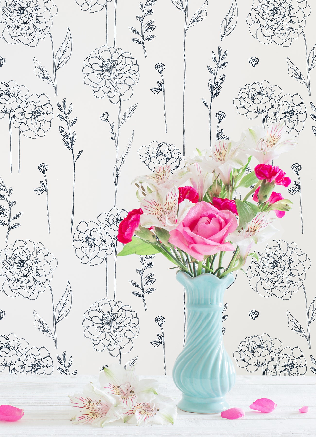 Maisey Peel & Stick Wallpaper in a room setting