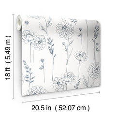 Maisey Peel & Stick Wallpaper - dimensions