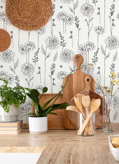 Maisey Peel & Stick Wallpaper in a room setting