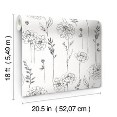 Maisey Peel & Stick Wallpaper - dimensions