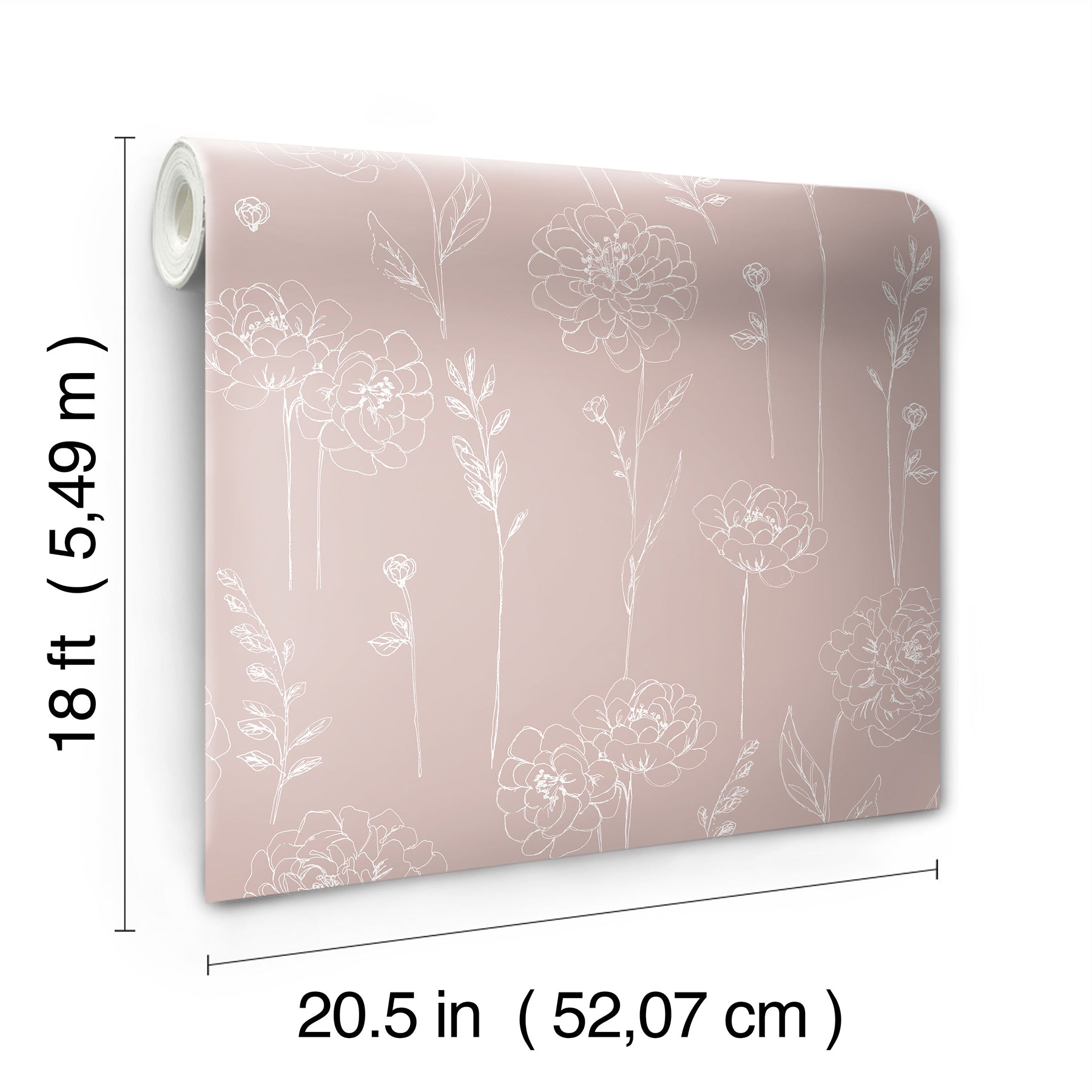 Maisey Peel & Stick Wallpaper - dimensions