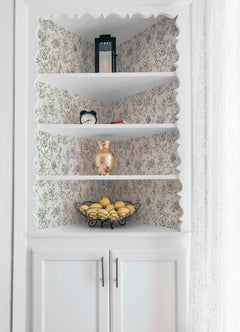 Winifred Peel & Stick Wallpaper in a room setting